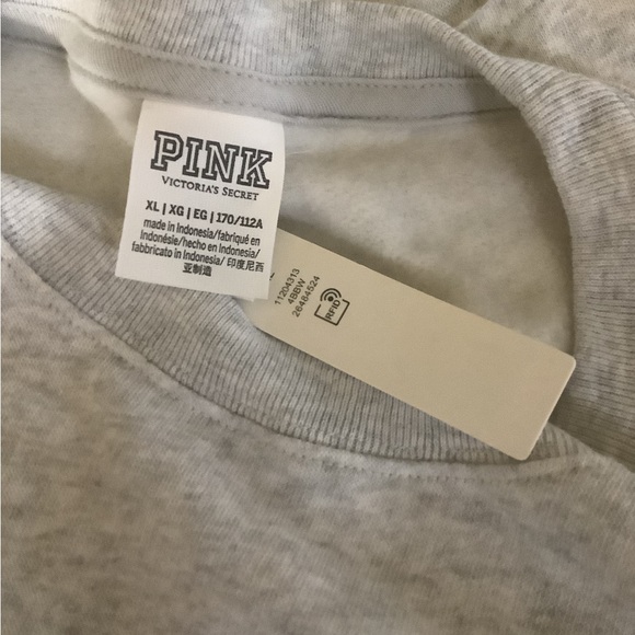 PINK BY Victoria’s Secret Sweatshirt Women’s XL, Short Sleeve, fleece new - Picture 7 of 12